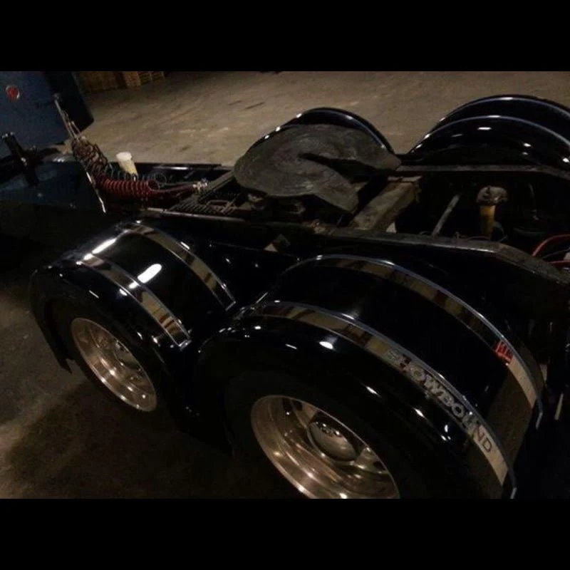 Double Hump Fender Set With Narrow Stainless Steel Strips - Thumbnail 3