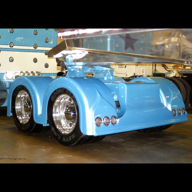 Double Hump Rear Fender Set with Light Boxes - Thumbnail 3