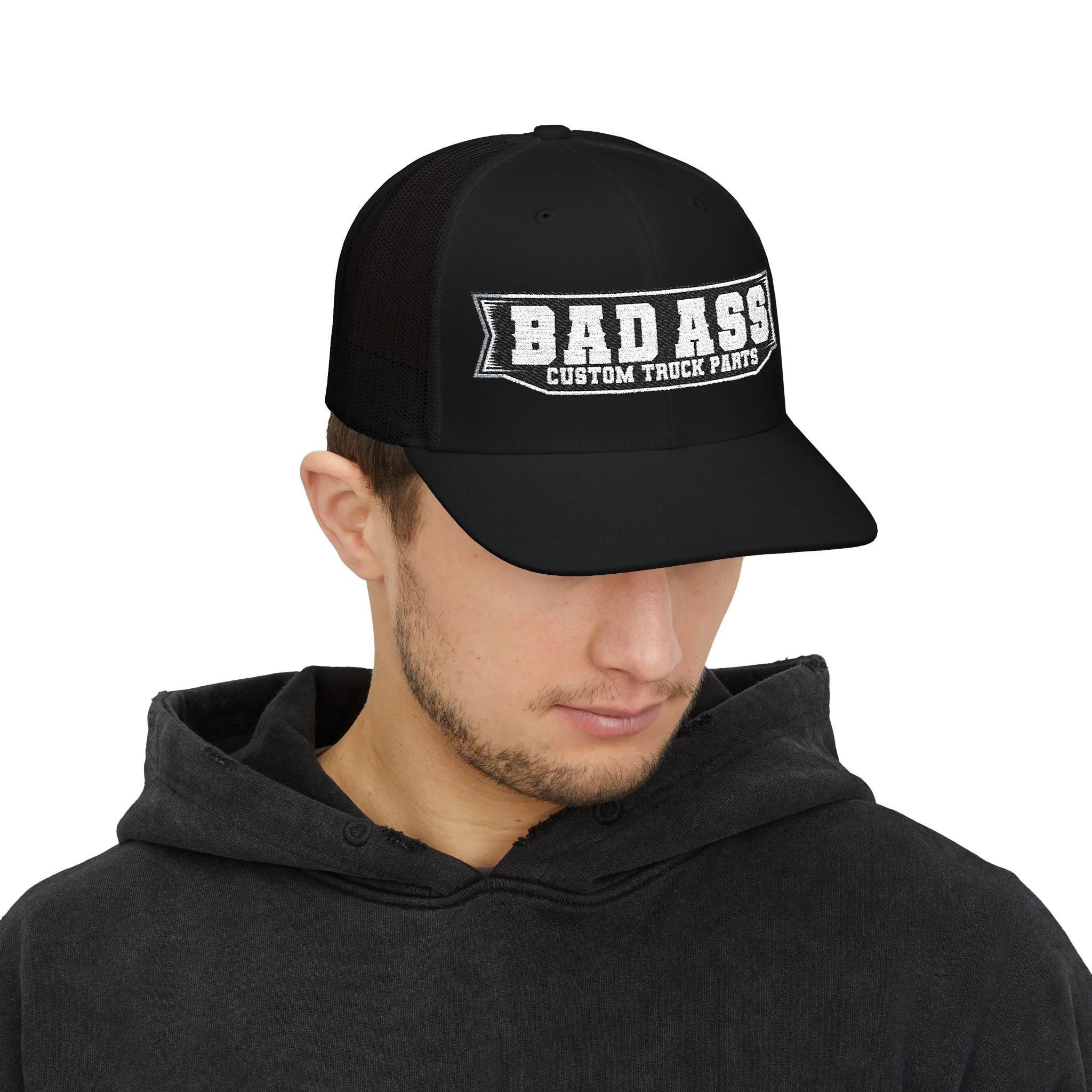 Custom Embroidered Bad Ass Snapback Trucker Cap - Thumbnail 13
