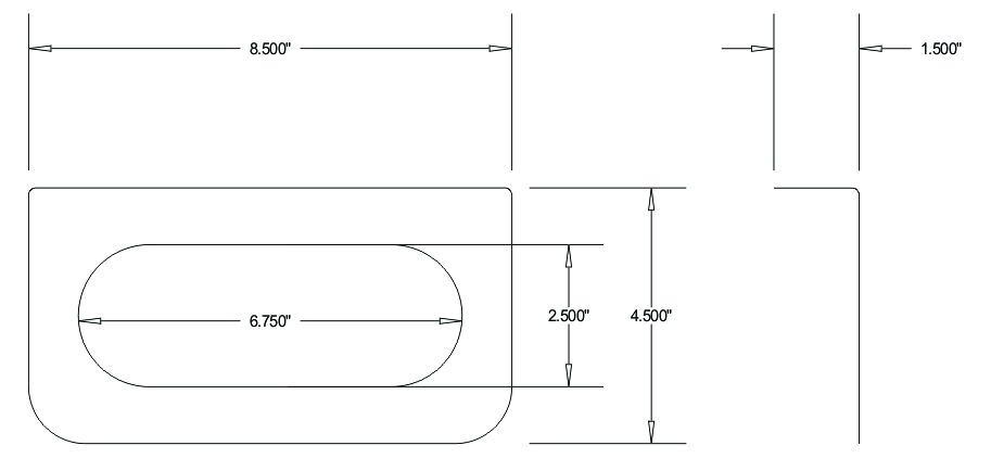 Stainless Steel Oval Light Bracket - Thumbnail 6