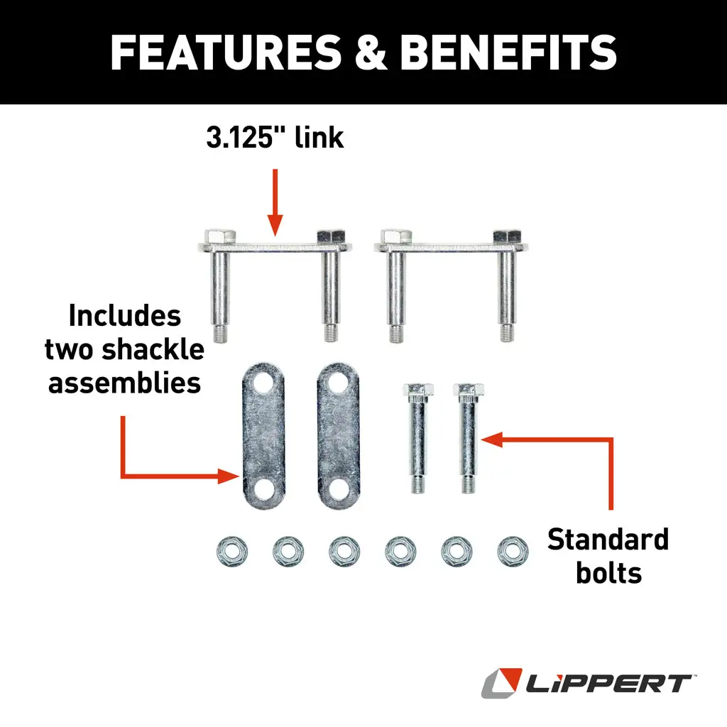 Trailer Axle Double-Eye Suspension Kit, 2,200-8,000-lb. Single Axles - Thumbnail 3