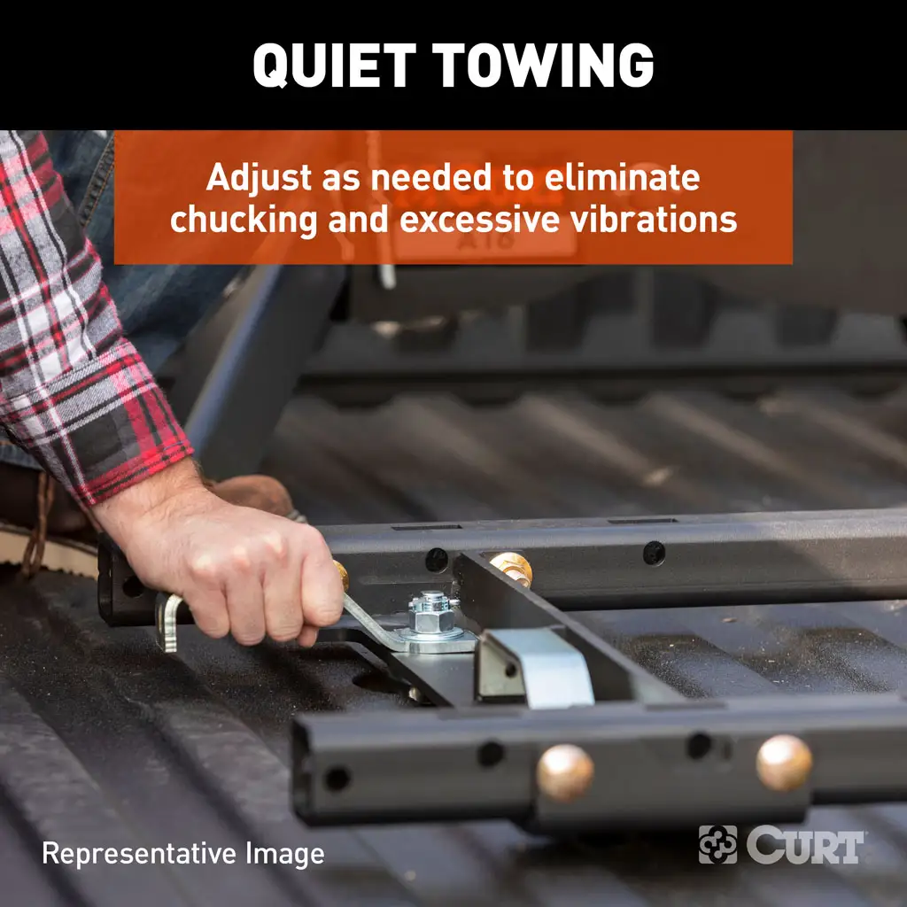 Puck System 5th Wheel Adapter with Rails, Select Ram 2500, 3500 - Thumbnail 7