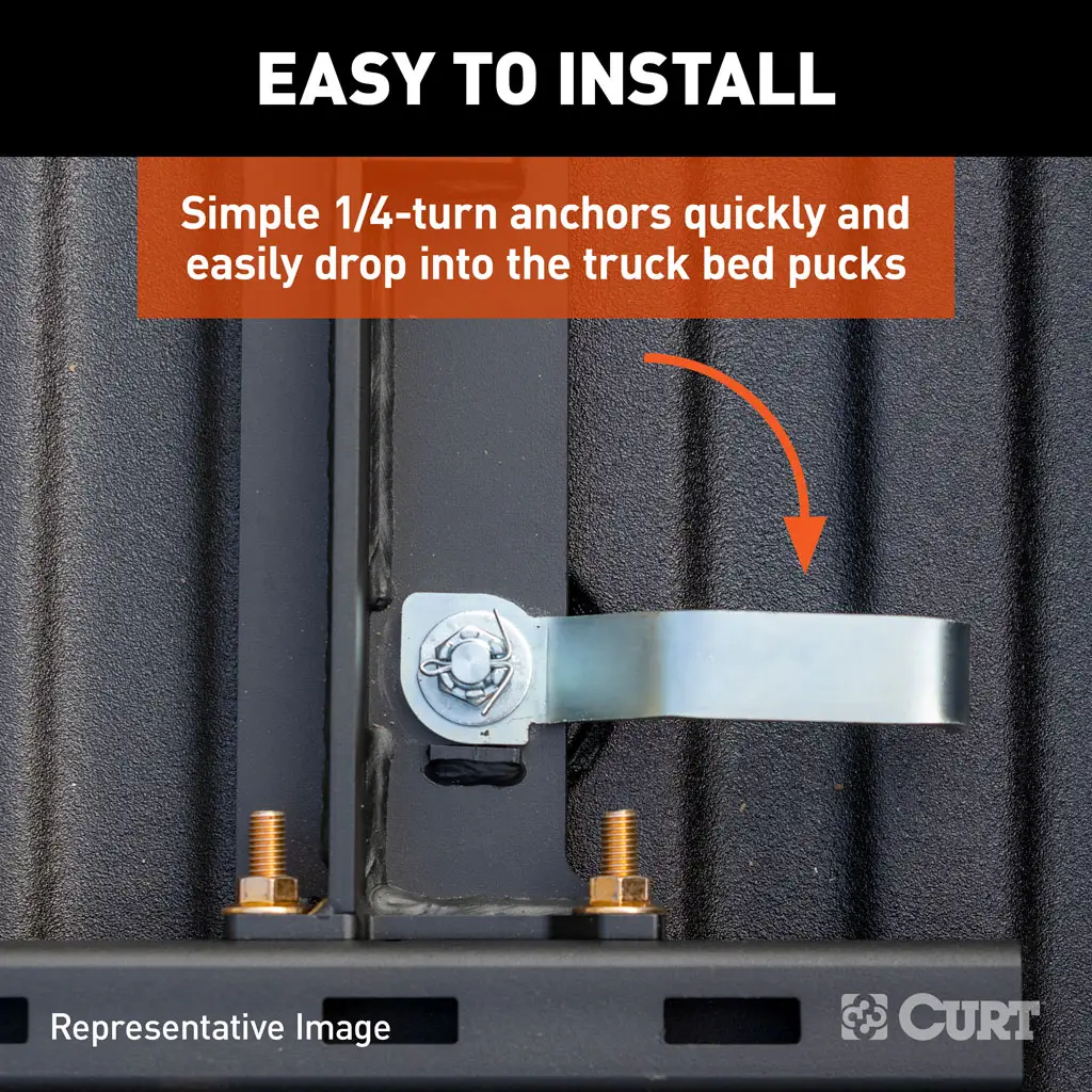 Puck System 5th Wheel Rails, Select Chevy Silverado, GMC Sierra 2500 HD, 3500 HD - Thumbnail 5