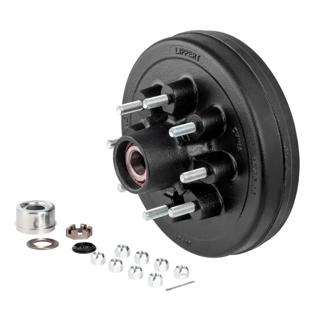 12" Brake Hub Complete Kit with Installed Bearings, 7,000-lb. Axles - Thumbnail 2