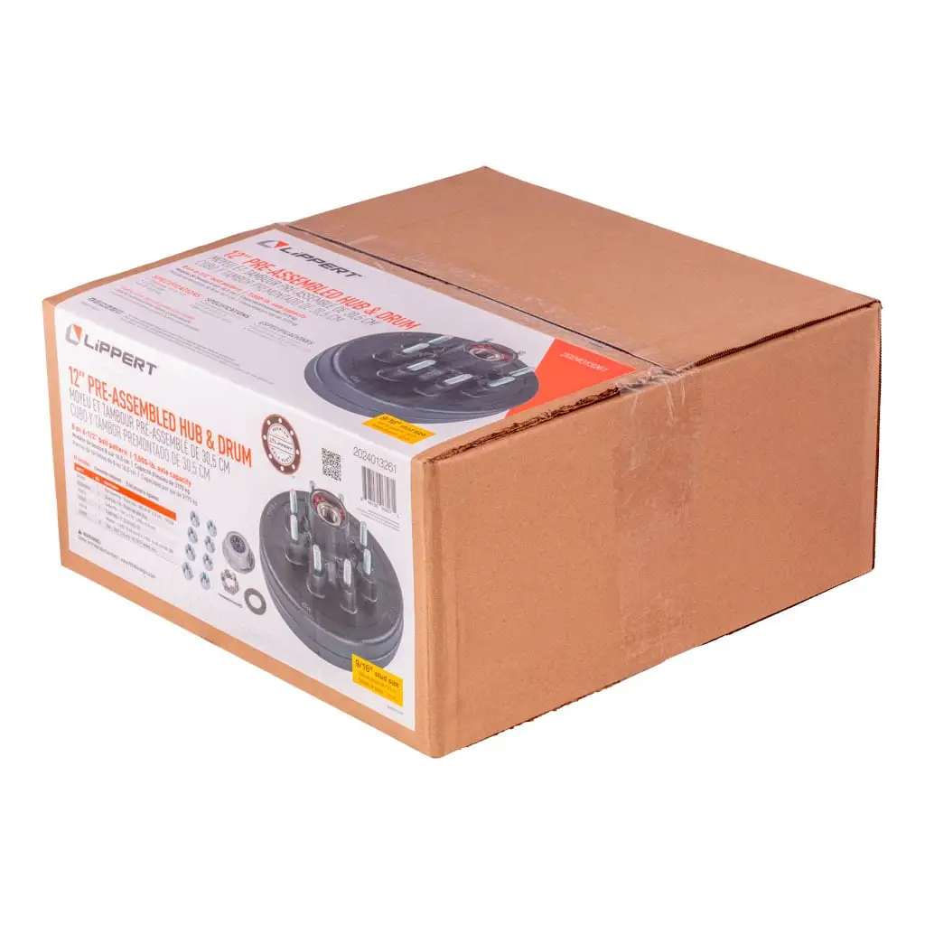 12" Brake Hub Complete Kit with Installed Bearings, 7,000-lb. Axles - Thumbnail 9