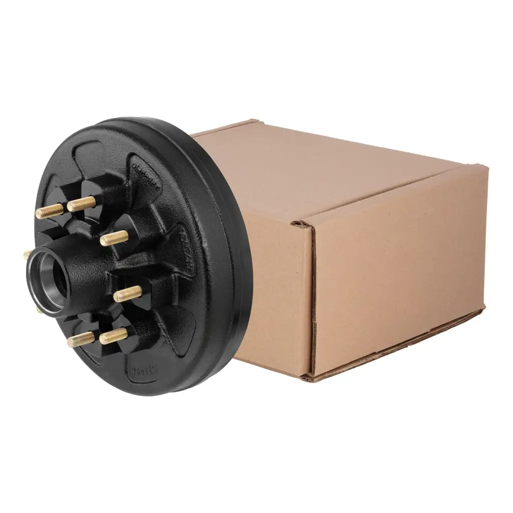 12" Brake Hub with Races & Wheel Studs, 7,000-lb. Axles, 8 on 6-1/2" Pattern