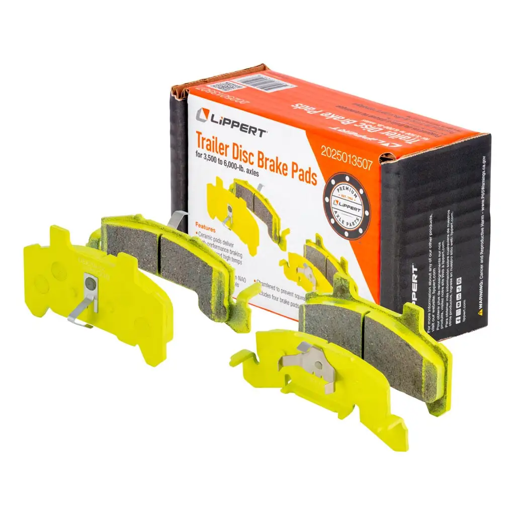 Trailer Disc Brake Pads, 3,500-6,000-lb. Axles, 4 Pack