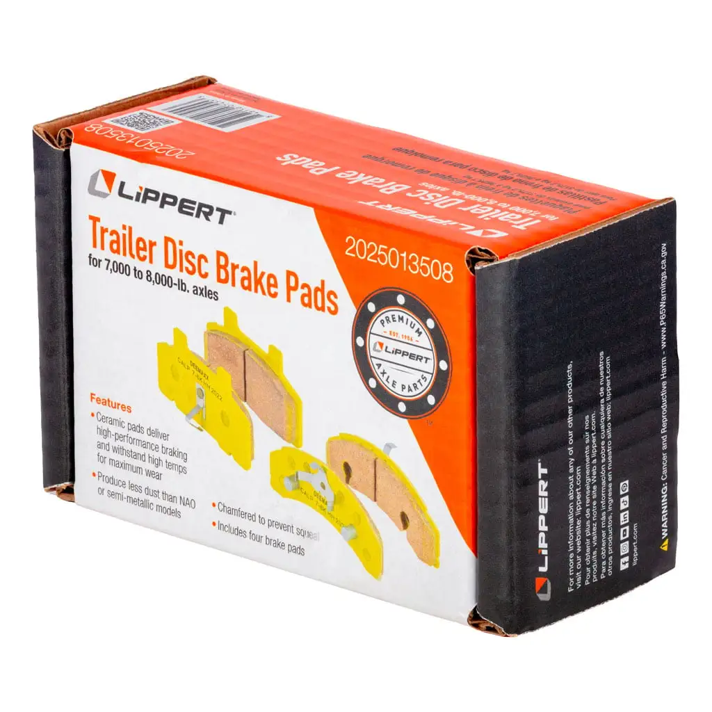 Trailer Disc Brake Pads, 7,000-8,000-lb. Axles, 4 Pack - Thumbnail 6