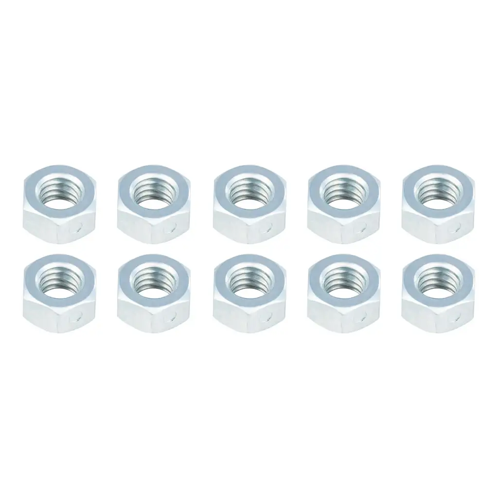 Trailer Suspension Hex Nut, 5/16"-18 Thread Size, 10 Pack