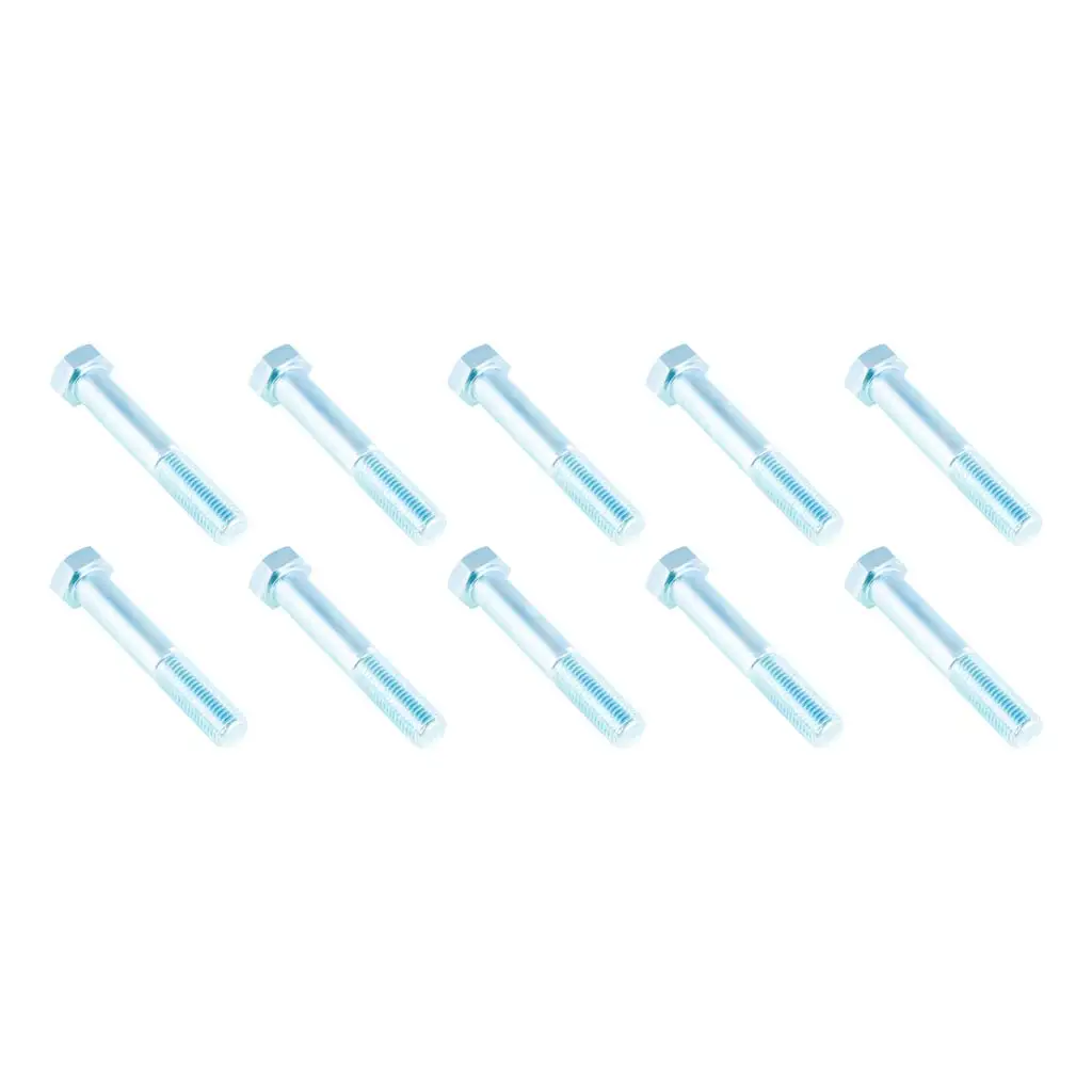 Trailer Suspension Hex Bolt, 1" Diameter, 1"-8 Thread Size, 6" Length, 10 Pack