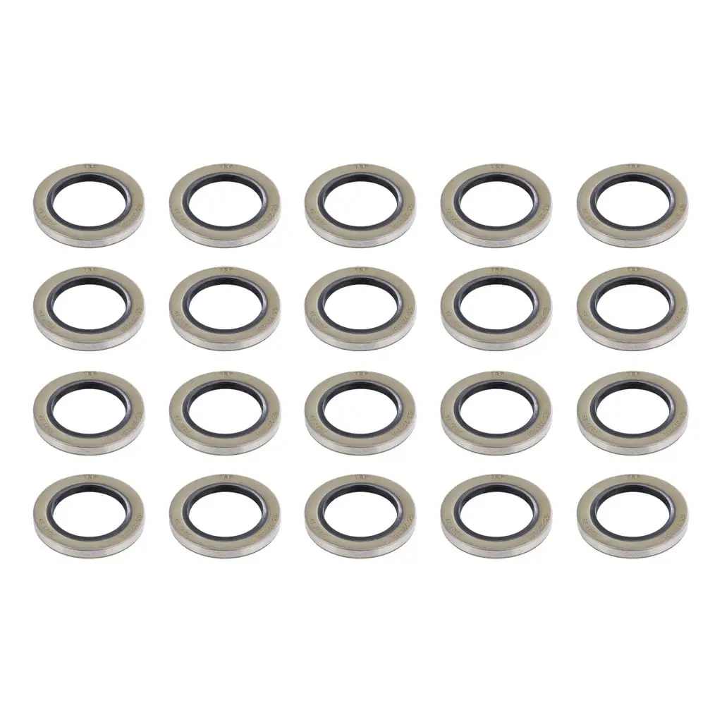 Double Lip Grease Seal, 5,200-8,000-lb. Axle, 2.25" Spindle Shaft Diam., 20 Pack