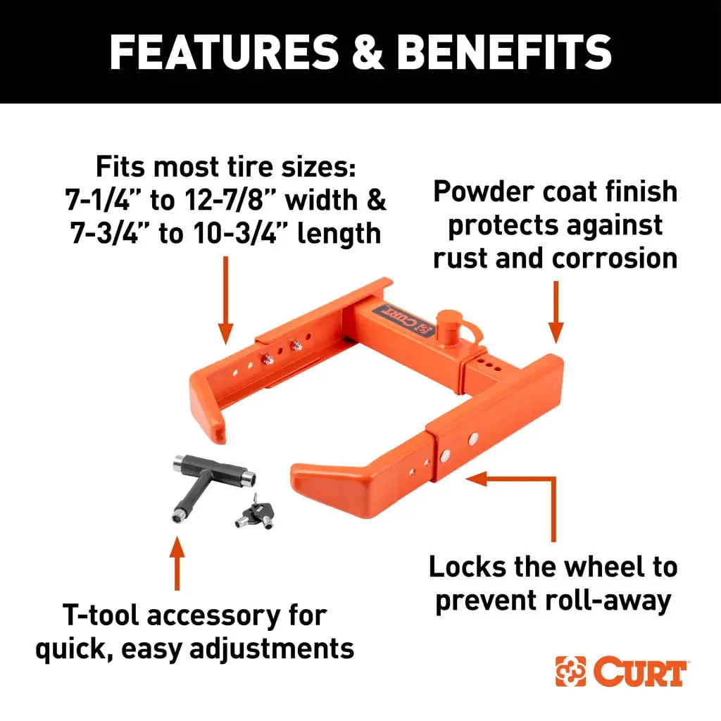 Adjustable Trailer Wheel Lock, 16.5” x 6.5”-8 to 33" x 12-1/2"/R15 - Thumbnail 3