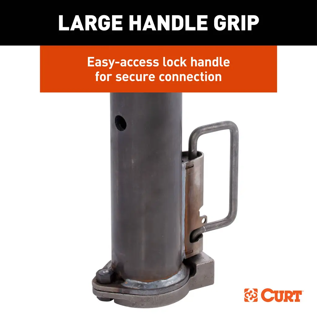 2-5/16" Adjustable Gooseneck Coupler, 30K, Round Tube - Thumbnail 7