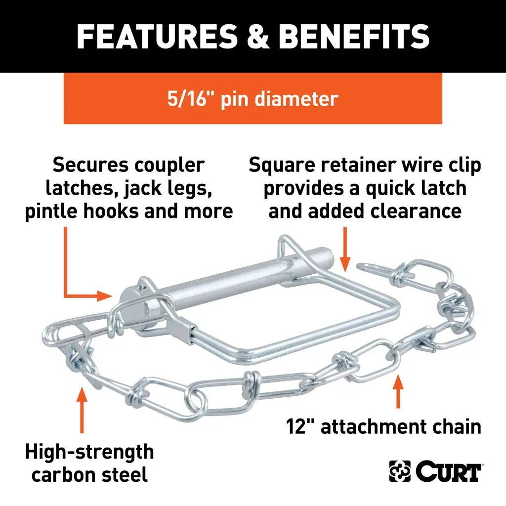 5/16" Safety Pin with 12" Chain (3" Pin Length, Packaged) - Thumbnail 3