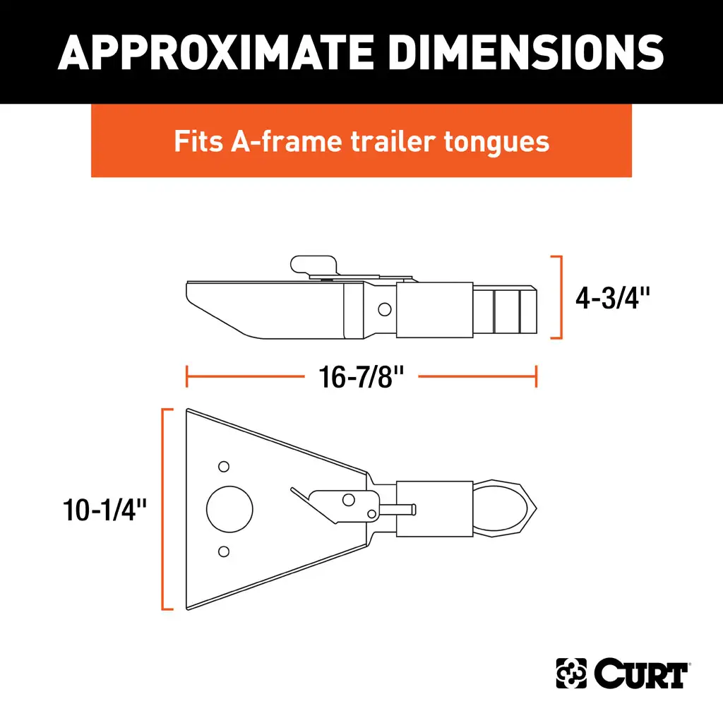 2-5/16" A-Frame Coupler with Sleeve-Lock (12,500 lbs, Black) - Thumbnail 2