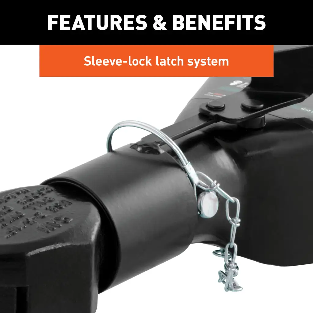 2-5/16" A-Frame Coupler with Sleeve-Lock (12,500 lbs, Black) - Thumbnail 4