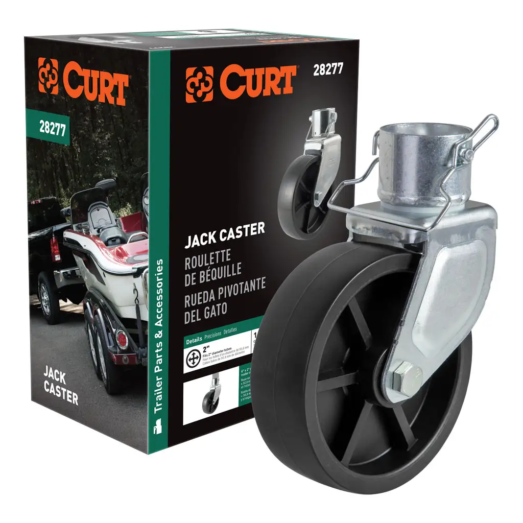 6" Jack Caster (Fits 2" Tube, 1,200 lbs, Packaged)