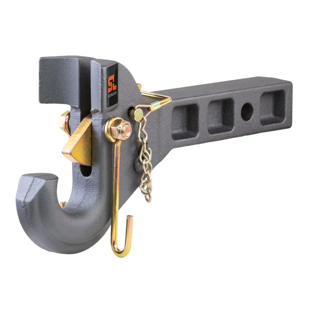 SecureLatch Receiver-Mount Pintle Hook (2" Shank, 14K, 2-1/2" or 3" Lunette)
