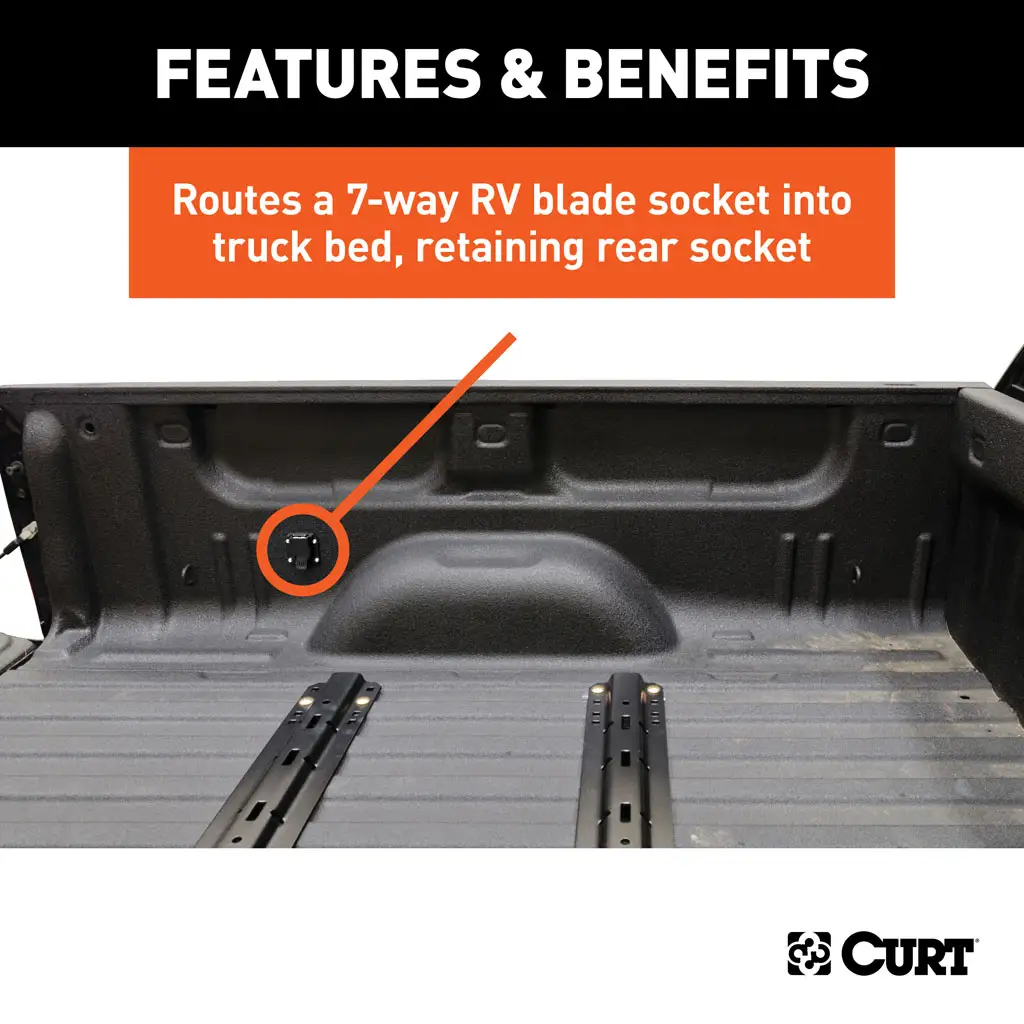 7' Custom Wiring Extension Harness (Adds 7-Way RV Blade to Truck Bed, Packaged) - Thumbnail 4