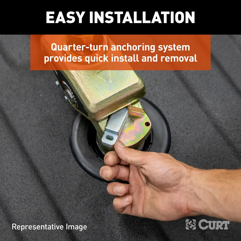 Multi-Fit OEM Puck System Gooseneck Ball with 4" Offset - Thumbnail 5