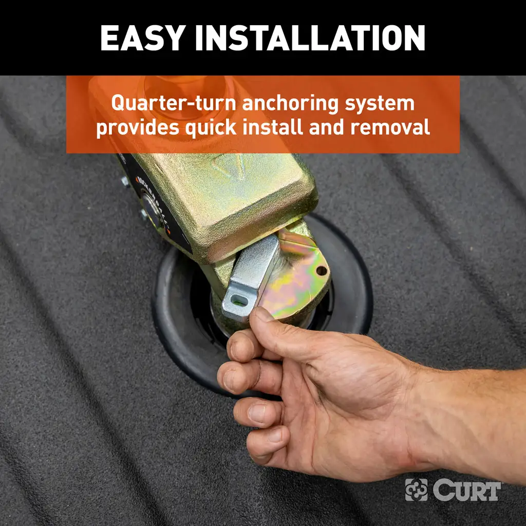 RockerBall Multi-Fit OEM Puck System Gooseneck Ball with 4" Offset - Thumbnail 5