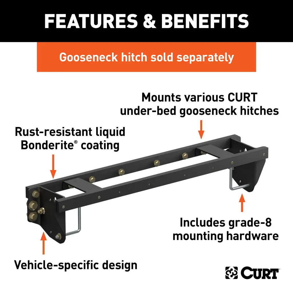 Double Lock EZr Gooseneck Brackets, Select Silverado, Sierra 2500, 3500 HD - Thumbnail 2