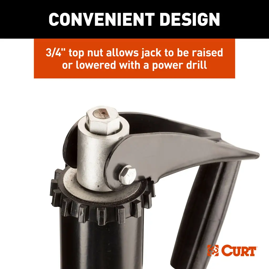 Lippert Quick Drop Drill-Operated Tongue Jack, 2,000 lbs, 14" Travel - Thumbnail 5