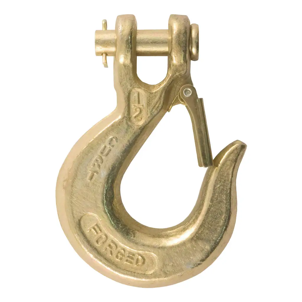 1/2" Safety Latch Clevis Hook (35,000 lbs, 5/8" Pin)