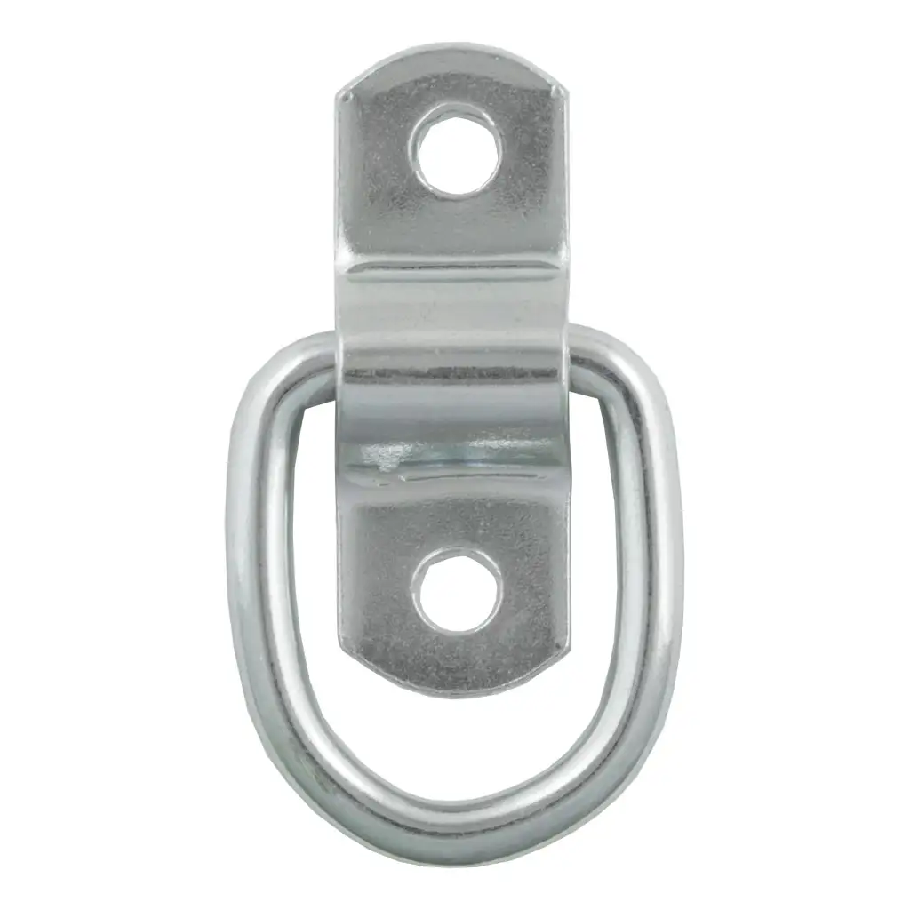 1" x 1-1/4" Surface-Mounted Tie-Down D-Ring (1,200 lbs, Clear Zinc)