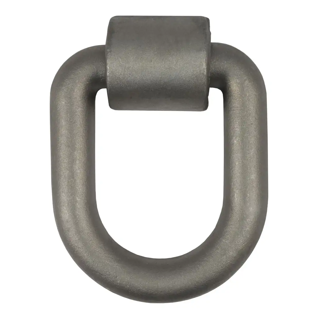 3" x 4" Weld-On Tie-Down D-Ring (15,587 lbs, Raw Steel)