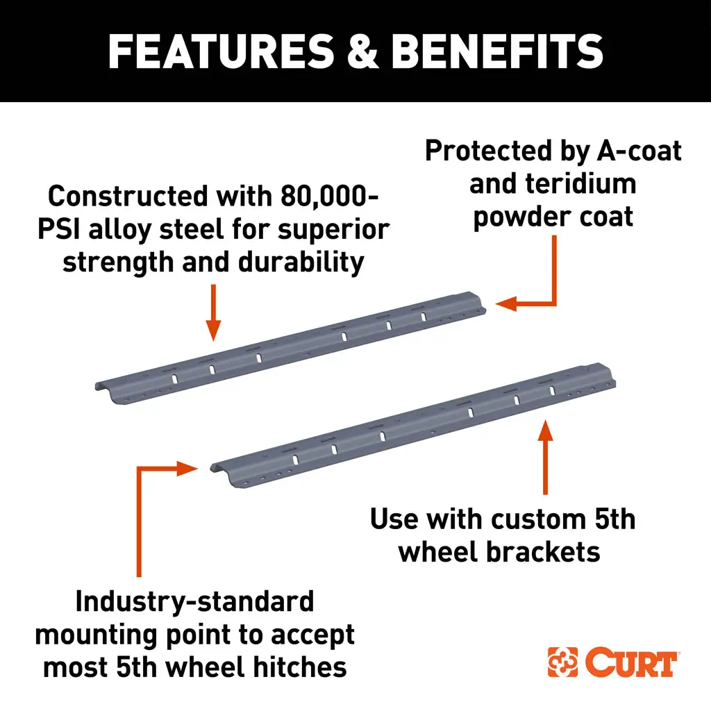 Universal 5th Wheel Base Rails - Thumbnail 3