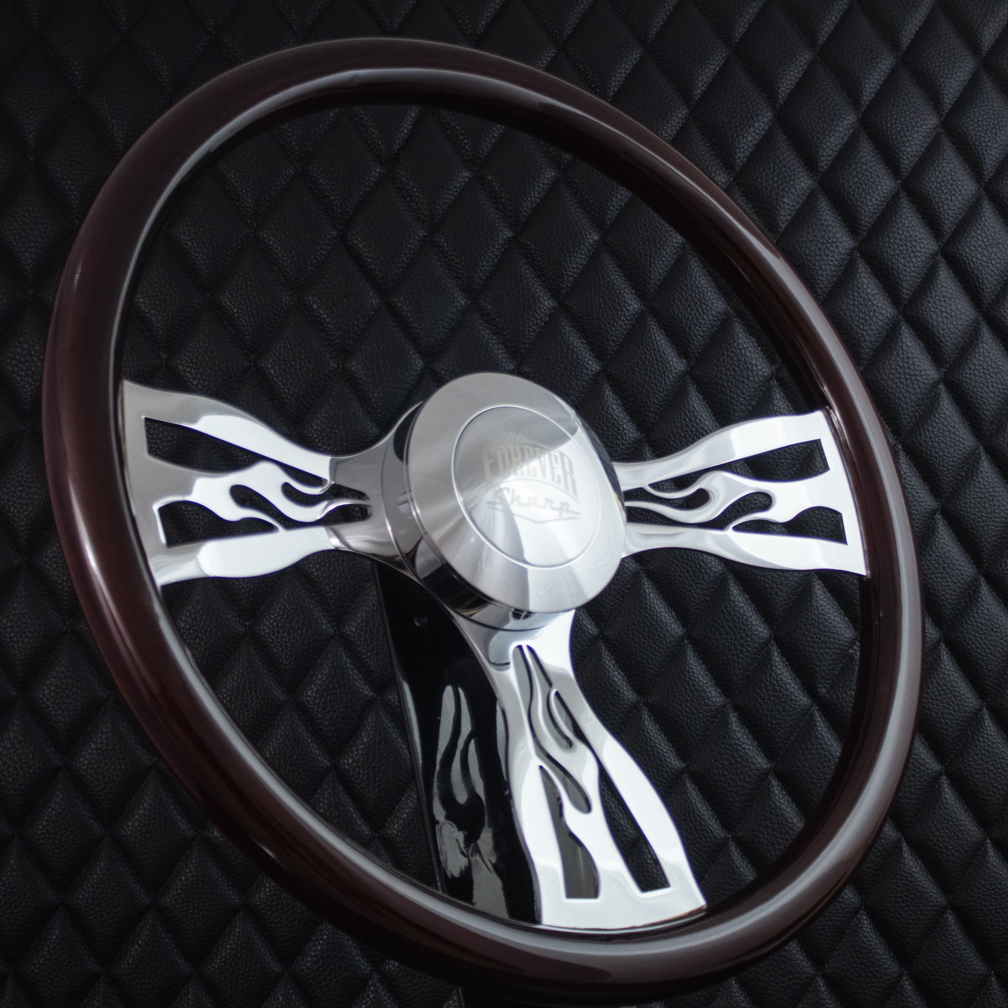 18" Chrome Flame Wheel - Thumbnail 3