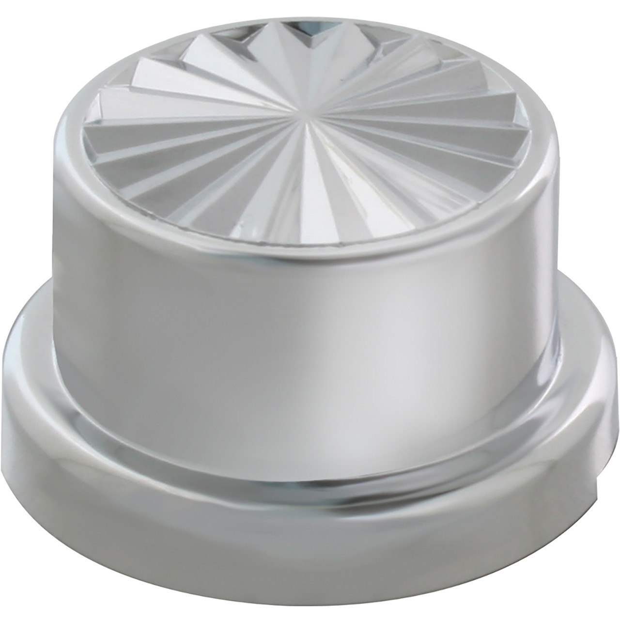 Pinwheel Multi-Size Cr Plastic Lug Nut Cvr w/ Flange