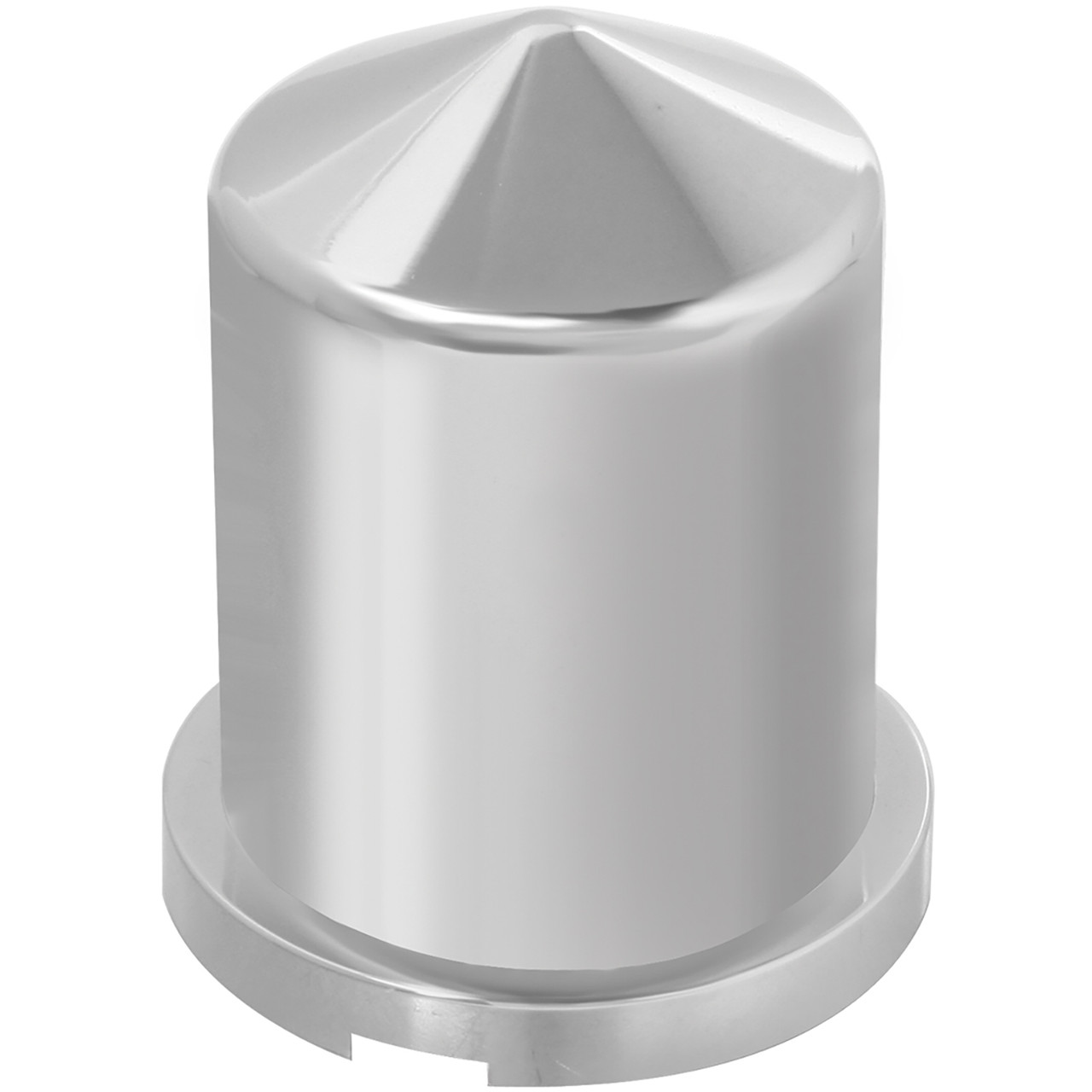Pointed Top Multi-Size Cr Pl Lug Nut Cvr w/Flange Over 1" H