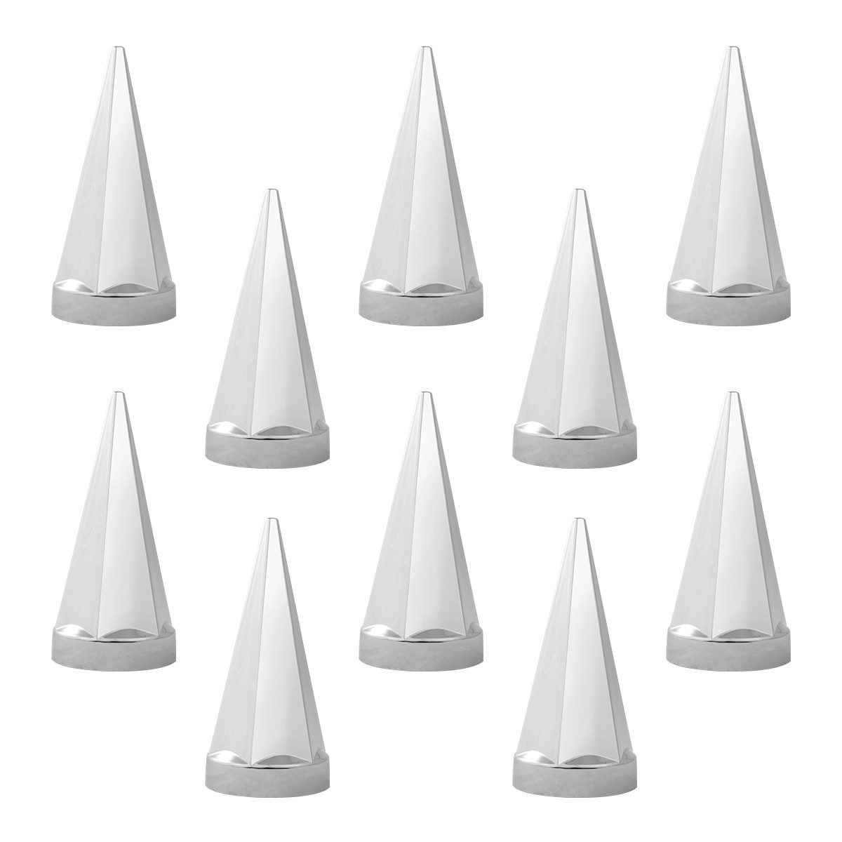 Pyramid Hex Chrome Plastic Lug Nut Cover