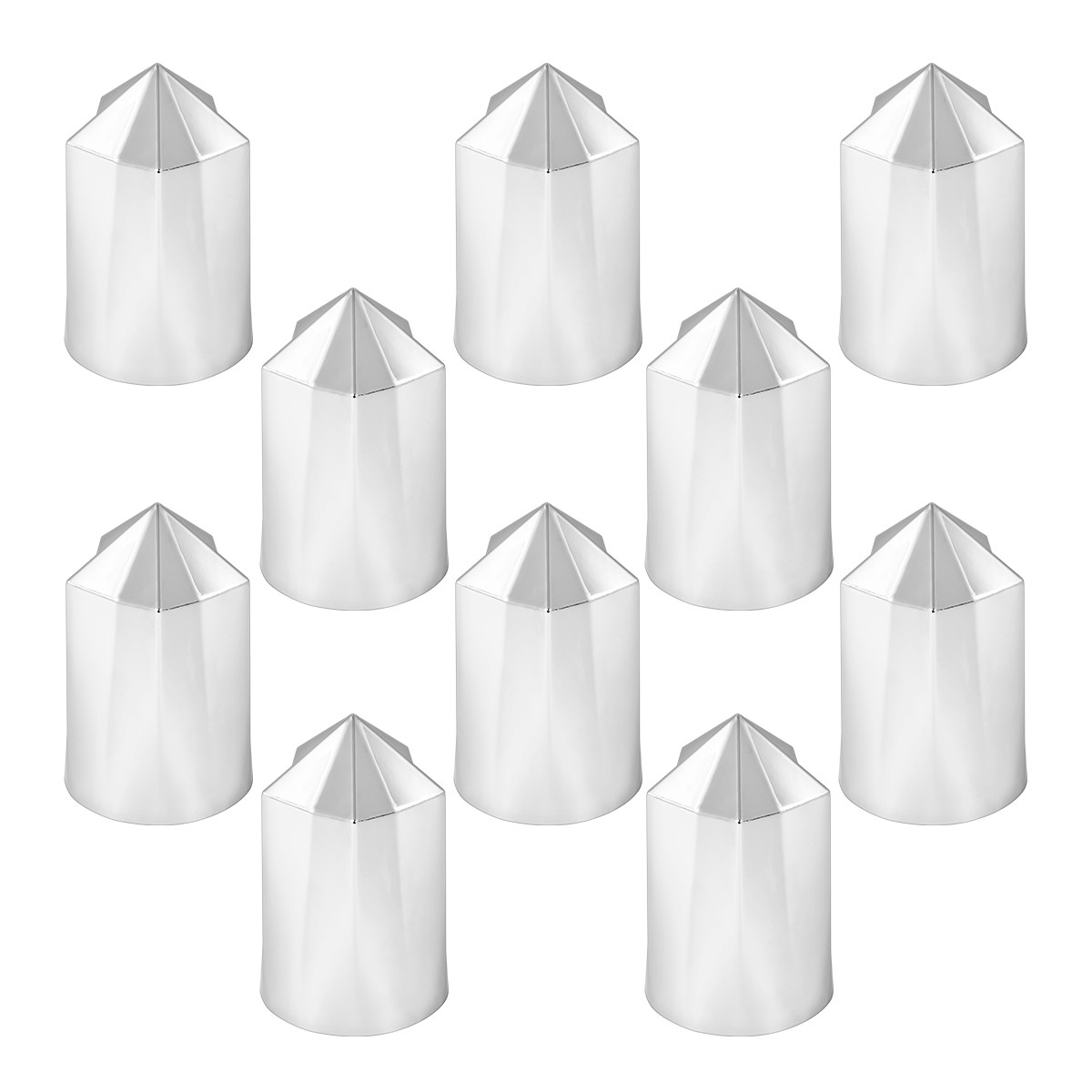 Pointed Star Chrome Plastic Lug Nut Cover