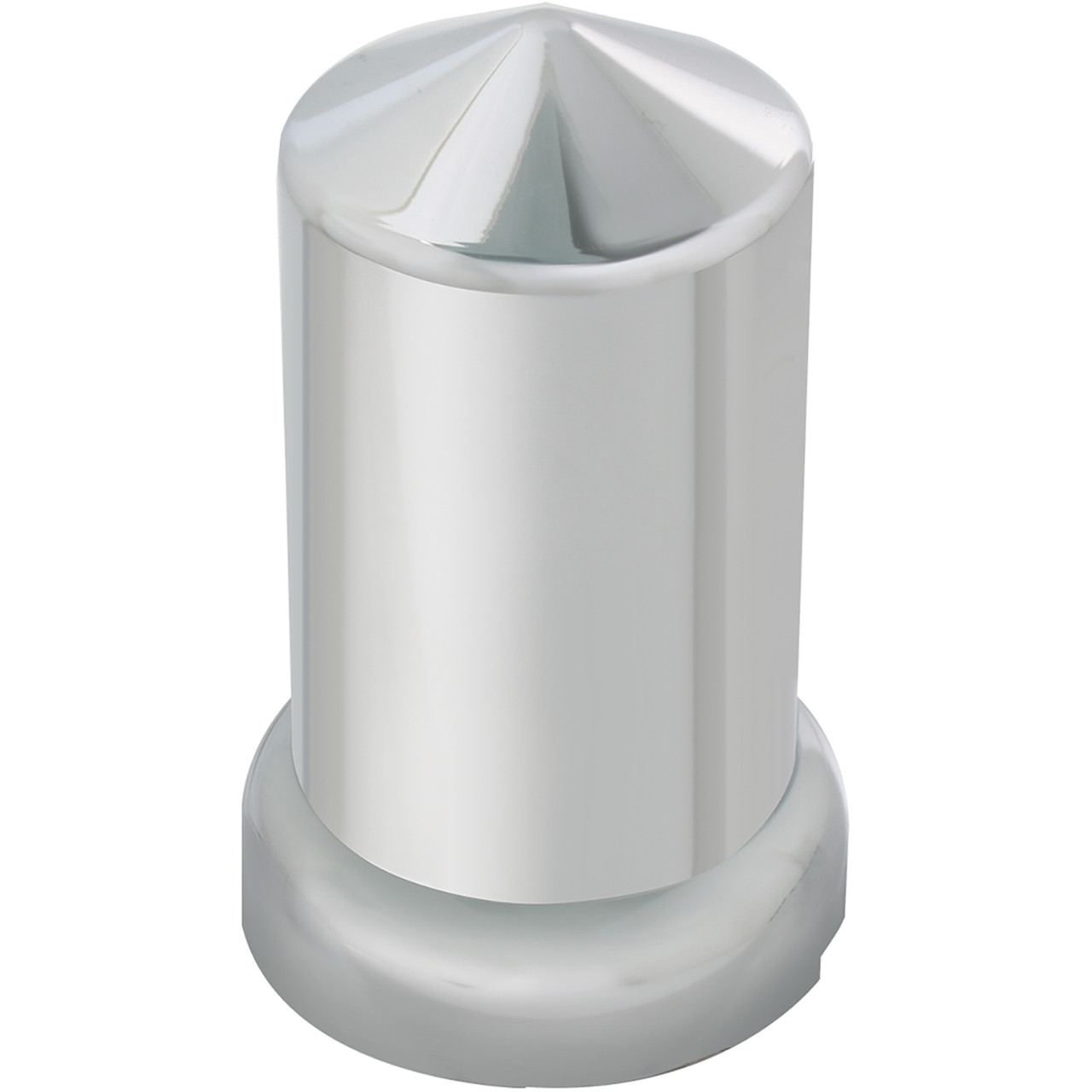 3-1/8" Pointed Top Chrome Plastic Cover w/ Flange