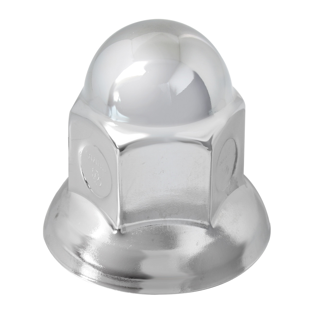 Acorn Chrome Plated Steel Lug Nut Cover with Flange