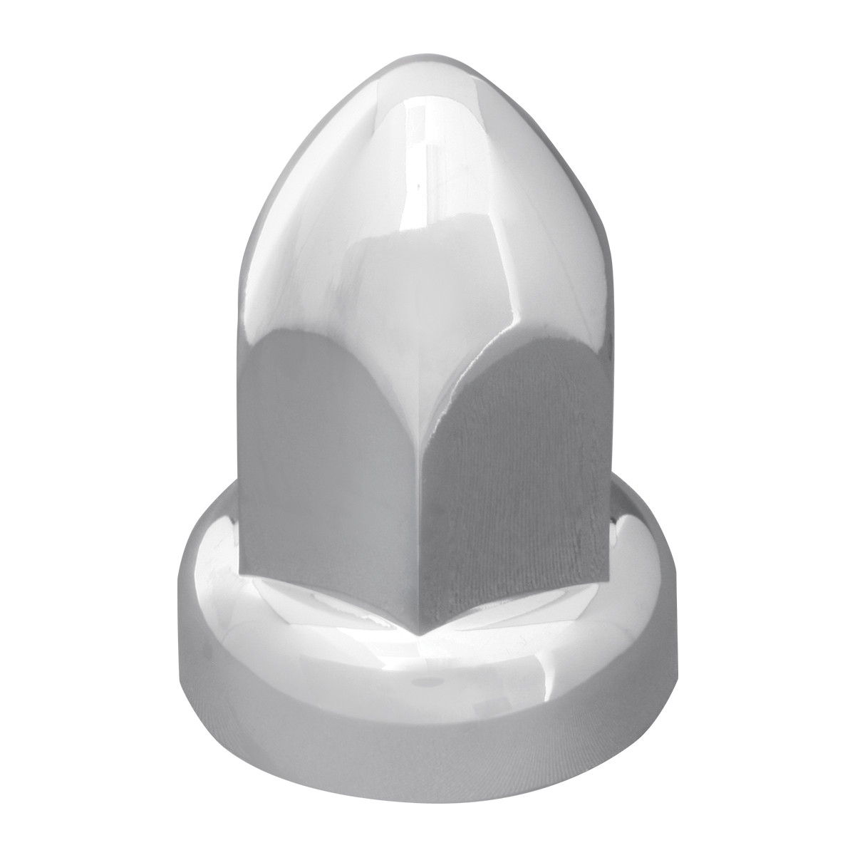 Bullet Chrome Plastic Lug Nut Cover w/ Flange