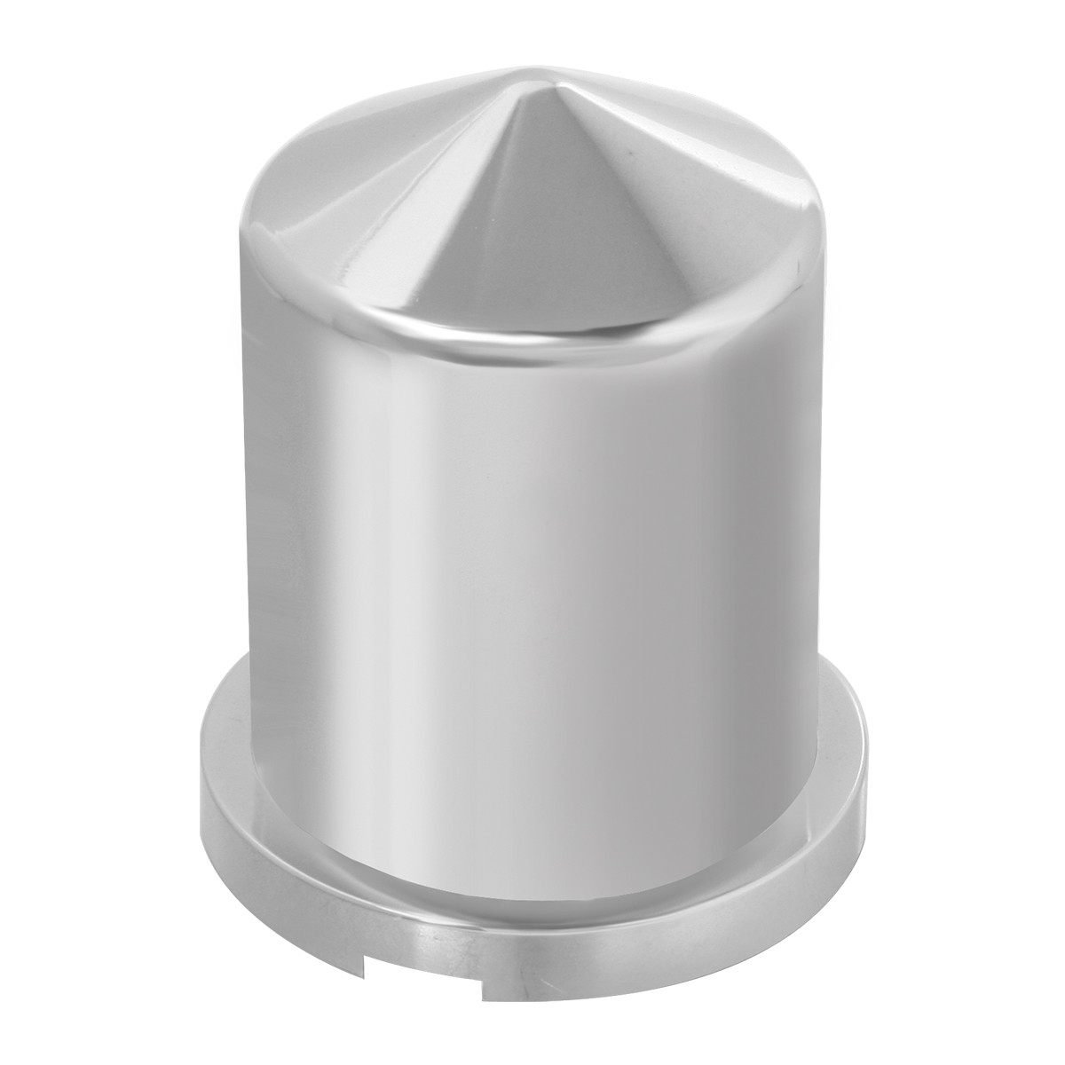 Pointed Top Multi-Size Cr Pl Lug Nut Cvr w/Flange Under 1" H