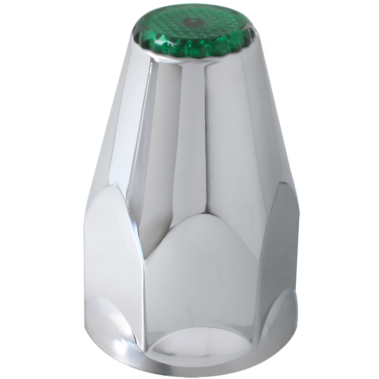 Classic Color Reflector Chrome Plastic Lug Nut Cvr w/ Flange