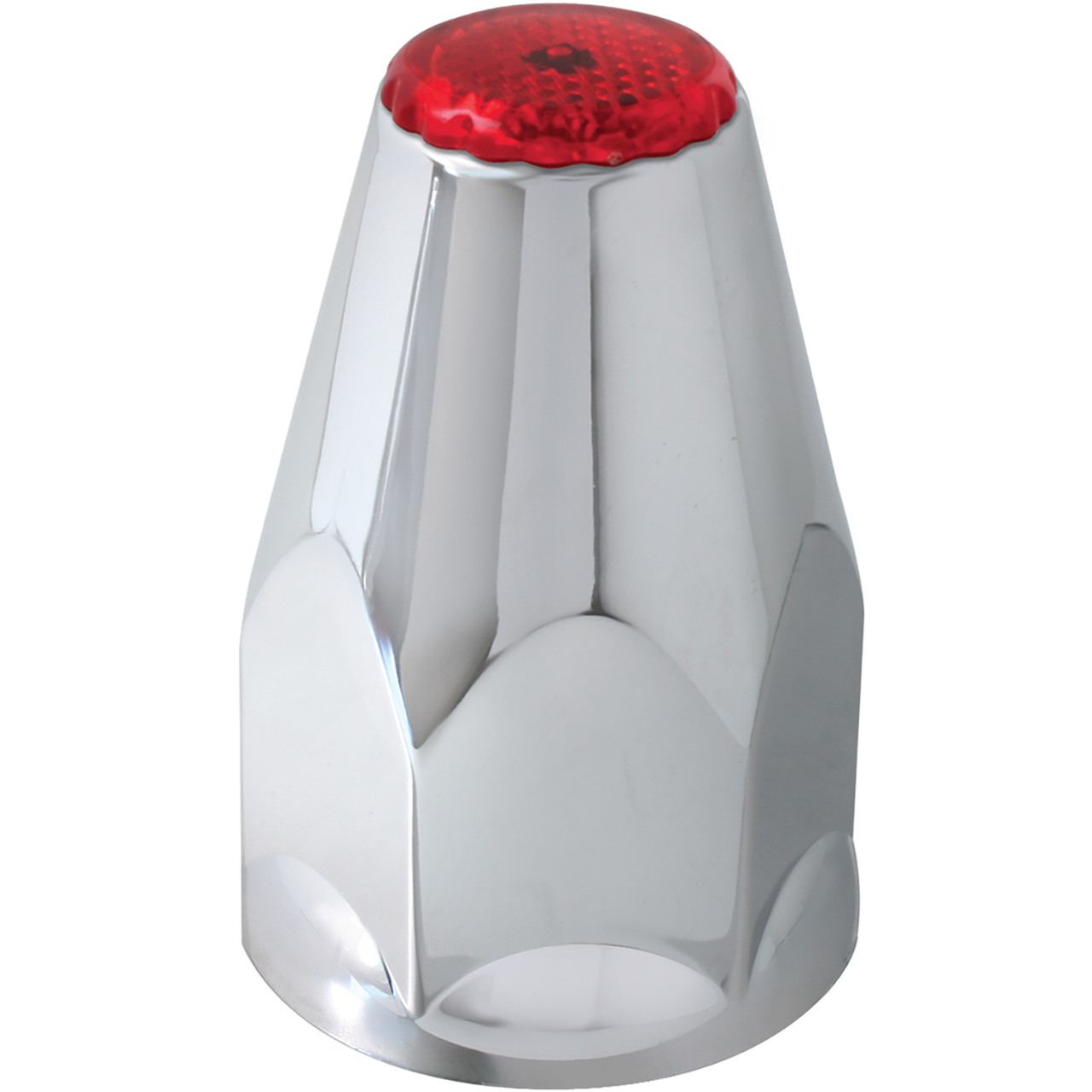 Classic Color Reflector Chrome Plastic Lug Nut Cvr w/ Flange