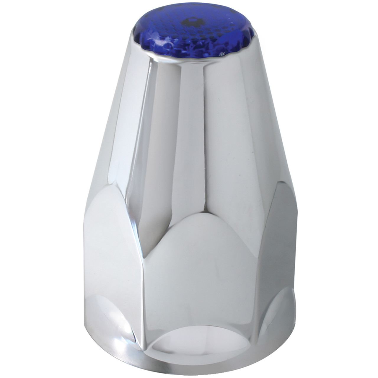 Classic Color Reflector Chrome Plastic Lug Nut Cvr w/ Flange