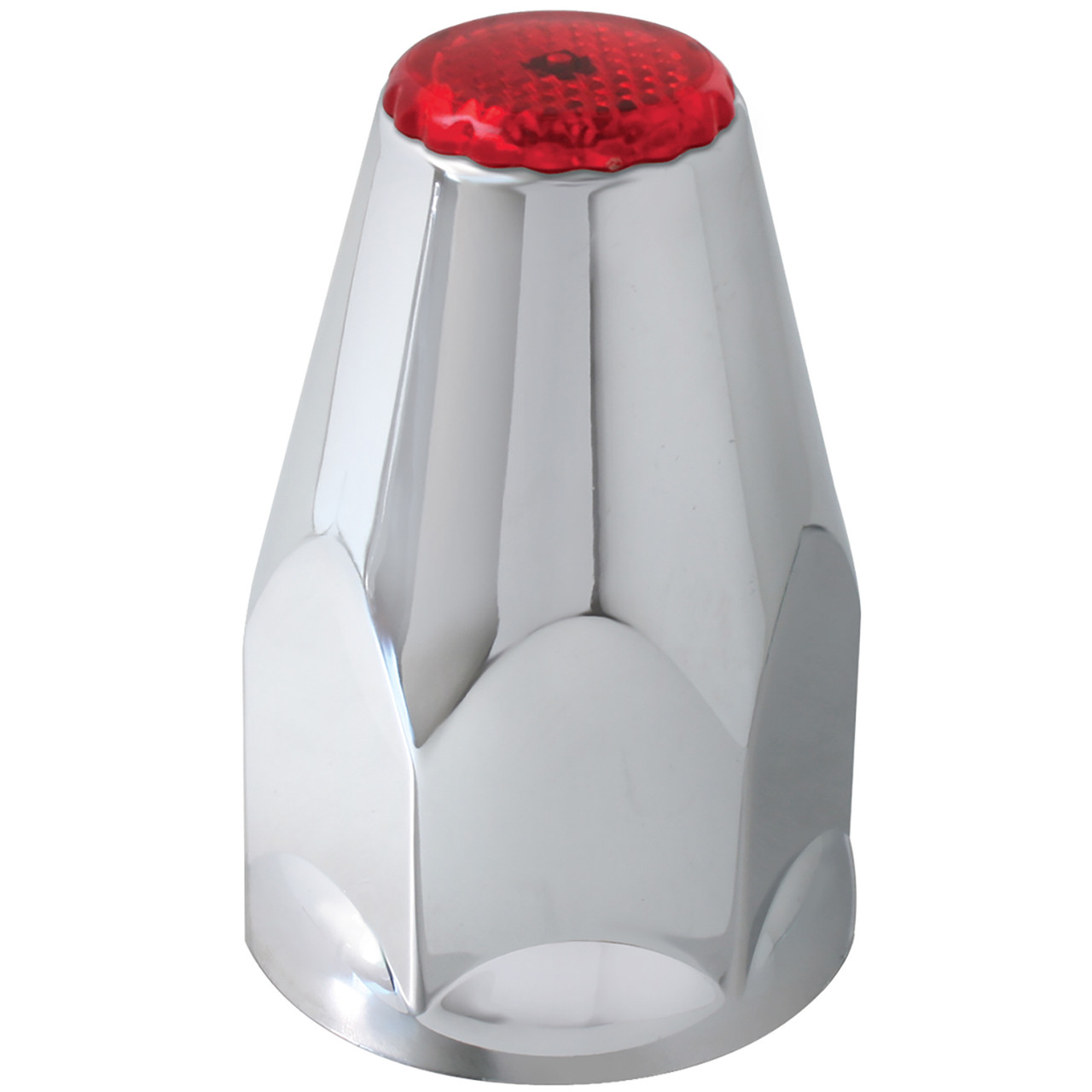 Classic Color Reflector Chrome Plastic Lug Nut Cvr w/ Flange