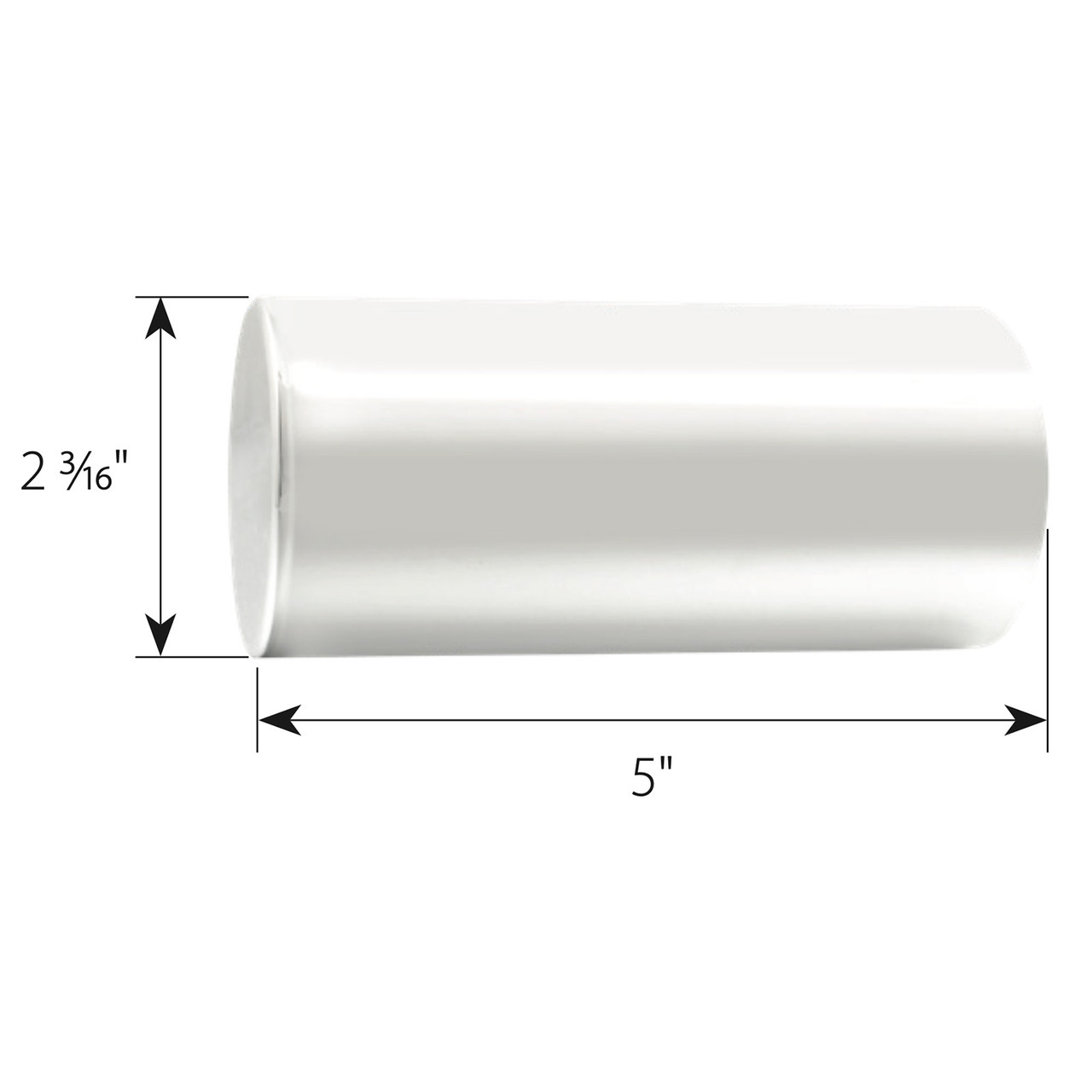 Cylinder Chrome Plastic Lug Nut Cover