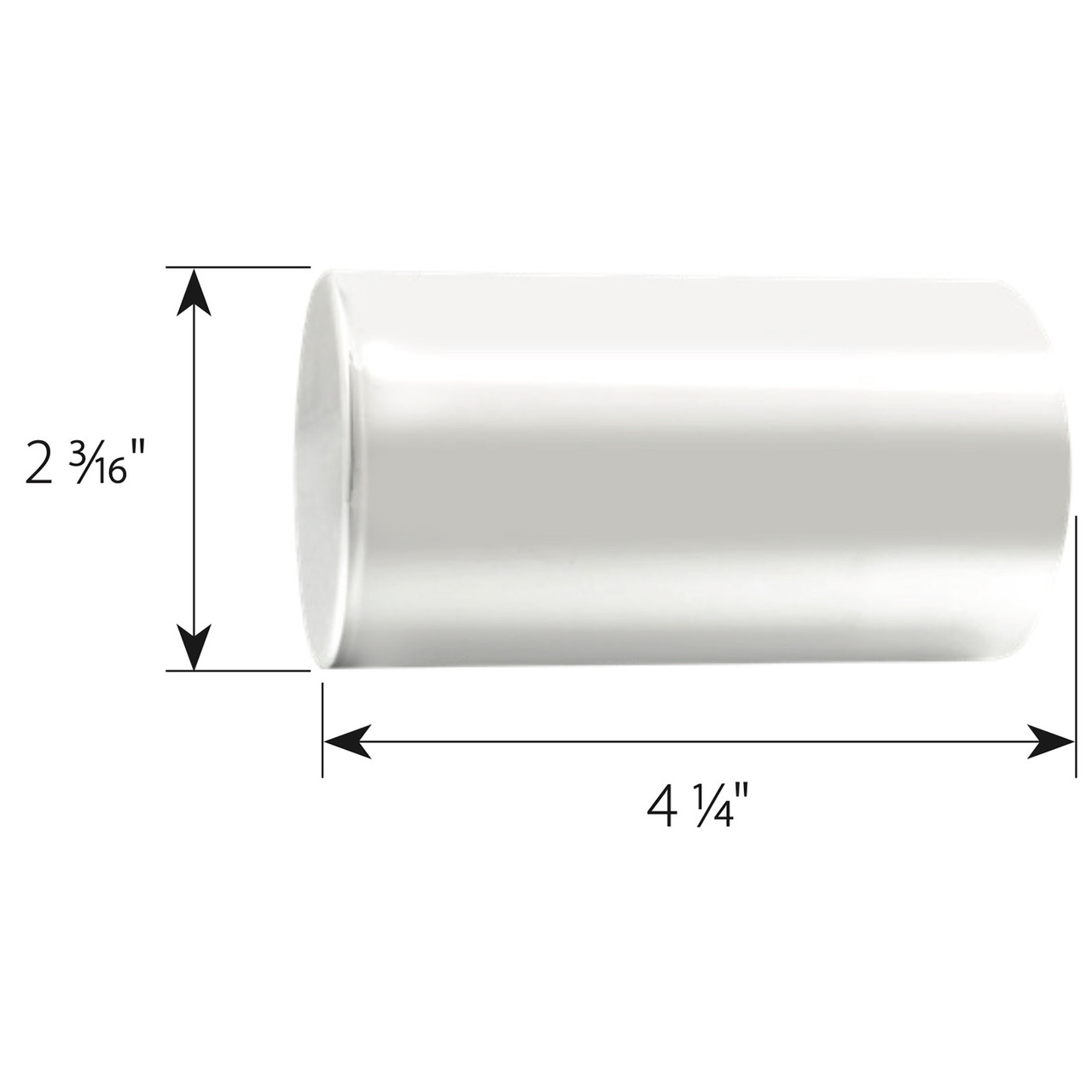 Cylinder Chrome Plastic Lug Nut Cover