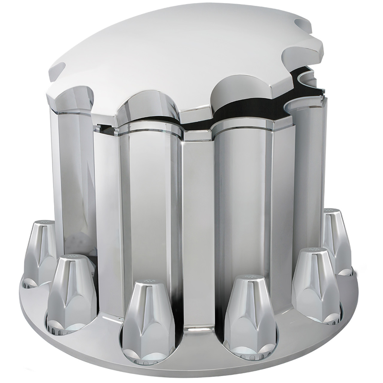 Chrome Plastic Rear Axle Cover Sets with Locking Tabs