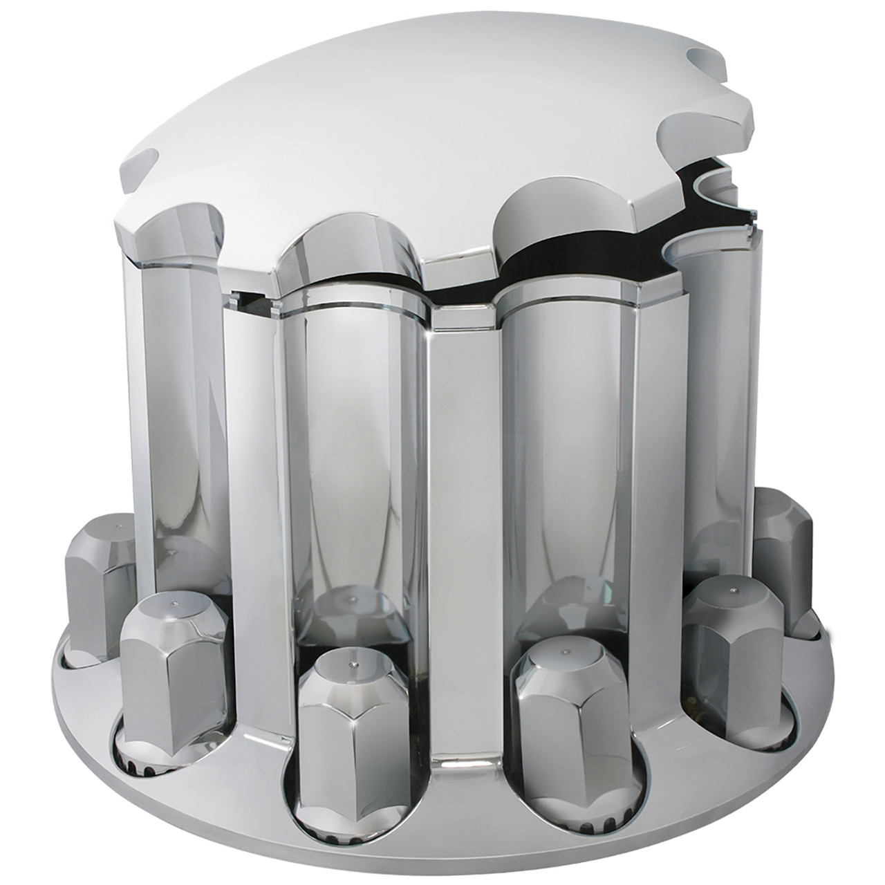 Chrome Plastic Rear Axle Cover Sets with Locking Tabs