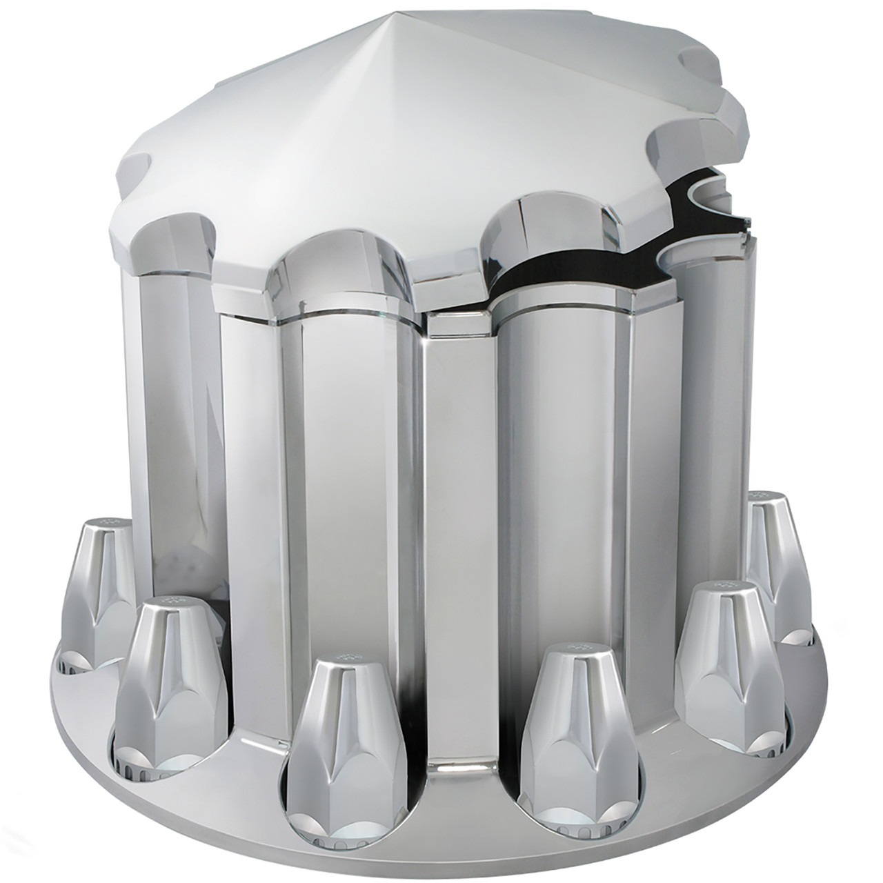 Chrome Plastic Rear Axle Cover Sets with Locking Tabs