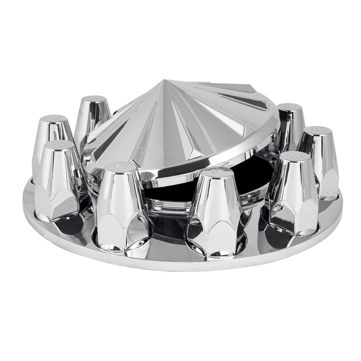 Chrome Plastic ABS Front Axle Cover Set